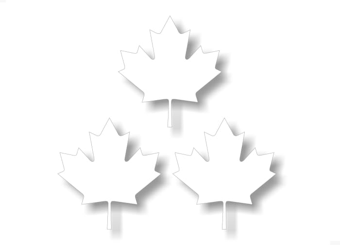 3 Maple Leaf 4'' Decals 4x4 Offroad Truck SUV Sled Snowmobile or Travel Luggage Accessories Vinyl Stickers -Street Legal Decals