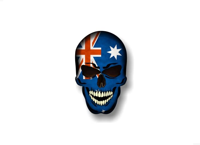 2 Forbidden Skull Series American Decals USA America Flag Vinyl Stickers Racing Race Army Helmet Human Skulls Sticker -Street Legal Decals