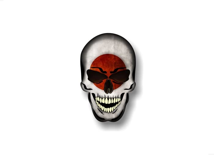 2 Forbidden Skull Series American Decals USA America Flag Vinyl Stickers Racing Race Army Helmet Human Skulls Sticker -Street Legal Decals