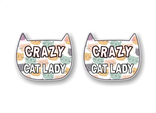 2 Crazy Cat Lady 5'' Decals -Street Legal Decals