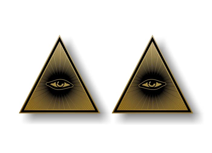 2 All Seeing Eye 4'' Decals Illuminati Egyptian Eye of Providence Ancient Egypt Eye of Horus Mystical Tarot Amun Vinyl Stickers -Street Legal Decals
