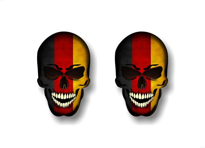 2 Forbidden Skull Series American Decals USA America Flag Vinyl Stickers Racing Race Army Helmet Human Skulls Sticker -Street Legal Decals