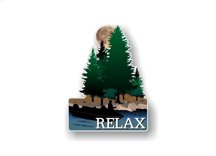 Fisherman's Creed or Camper's Creed 'Relax' 6.5'' Decal Tenting Hiking Fishing Back Packing for Your 4x4 Truck Fishing Boat SUV Car or Laptop Case Camping Decor Vinyl Sticker -Street Legal Decals