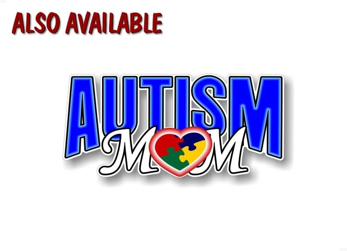 2 Autism Ribbon Puzzle Design 6'' Vinyl Stickers Autism Spectrum Ribbon Vinyl Vehicle Decal Stickers -Street Legal Decals