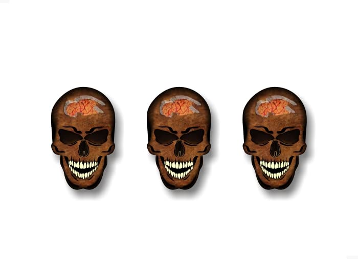2 Forbidden Skull Series American Decals USA America Flag Vinyl Stickers Racing Race Army Helmet Human Skulls Sticker -Street Legal Decals