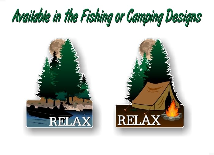 Fisherman's Creed or Camper's Creed 'Relax' 6.5'' Decal Tenting Hiking Fishing Back Packing for Your 4x4 Truck Fishing Boat SUV Car or Laptop Case Camping Decor Vinyl Sticker -Street Legal Decals