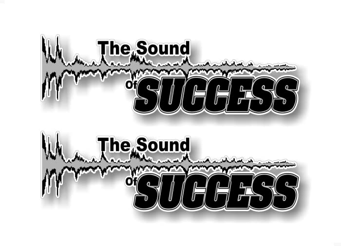 2 The Sound of Success 9'' Vinyl Decals JDM 4x4 Truck Sub Speaker System Subwoofer Enclosure Car Keyboard Drums Guitar Case Stickers -Street Legal Decals