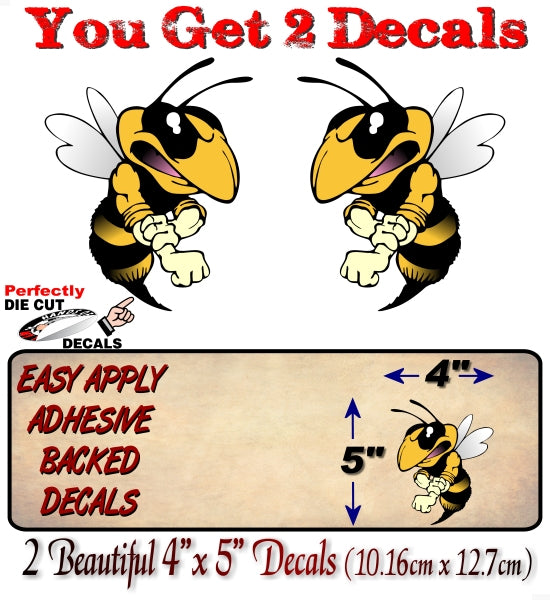 (2) 'SCAPPY' Bee 5" Decals -Street Legal Decals