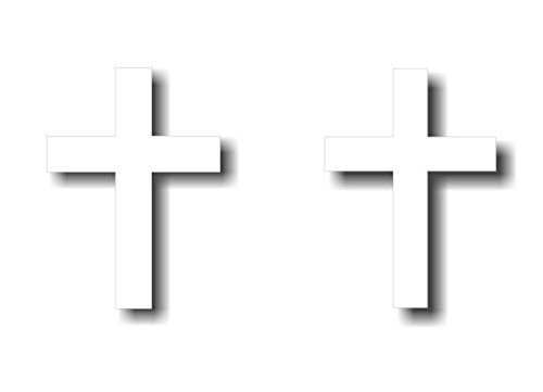 (2) Religious Symbol 4" Decals-Street Legal Decals
