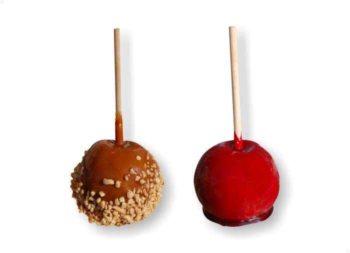 1 Candy Apple and 1 Caramel Apple 7'' Vinyl Decals for Concession Trailer Stand Menu Board Vinyl Stickers -Street Legal Decals