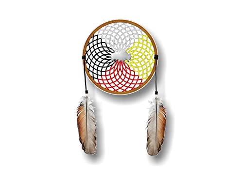 Medicine Wheel Dreamcatcher with Feathers Vinyl Decal Native Pride American Indian Tribal Dream Catcher Vinyl Sticker -Street Legal Decals