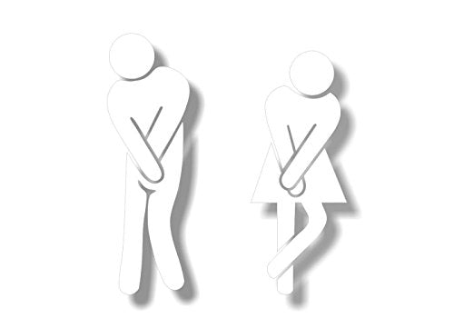 (2) Original Gotta Go! Restroom Signs 7" Decals-Street Legal Decals