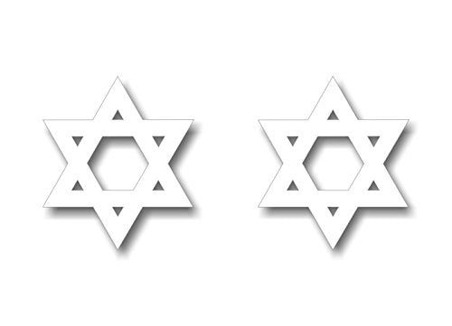 (2) Religious Symbol 4" Decals-Street Legal Decals