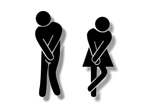 (2) Original Gotta Go! Restroom Signs 7" Decals-Street Legal Decals