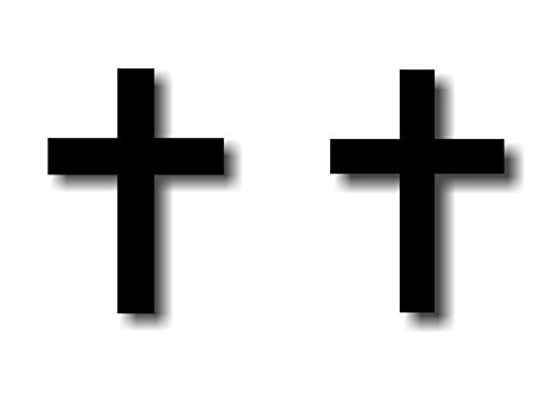 (2) Religious Symbol 4" Decals-Street Legal Decals