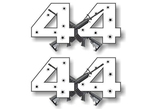 2- 4x4 Assault Vinyl 13" Decals for Truck Box Stickers (Red) -Street Legal Decals