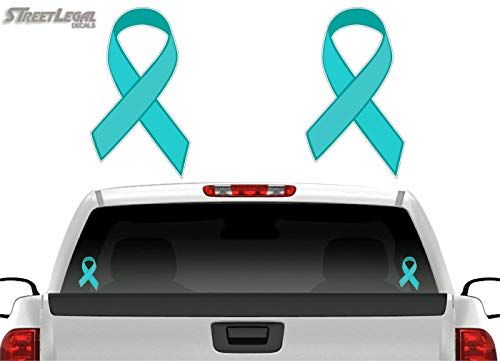 (2) Cancer Ribbon 6" Decals-Street Legal Decals