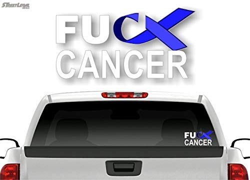 FU Cancer Ribbon 8" Decal-Street Legal Decals