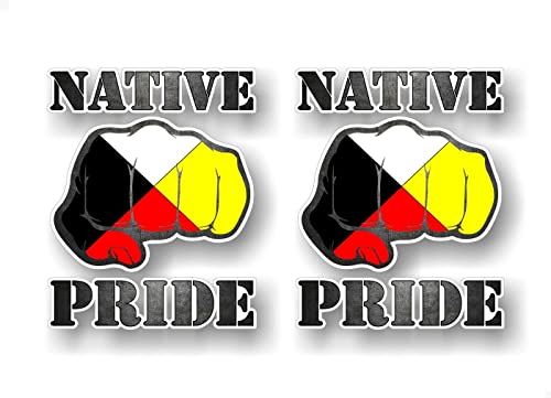 Native Pride with FIST Medicine Wheel Vinyl Decal Native American Indian First Nations Tribal Vinyl Sticker -Street Legal Decals
