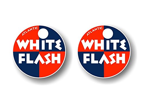 (2) White Flash Gasoline Vintage Gas Pump Decals-Street Legal Decals