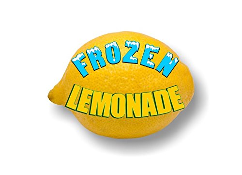 Frozen Lemonade on a Lemon Vinyl Sticker Decals for Slushie Smoothie Concession Truck Menu Board Sign Sweet Drink Carnival Stand Cart Stickers Decal -Street Legal Decals
