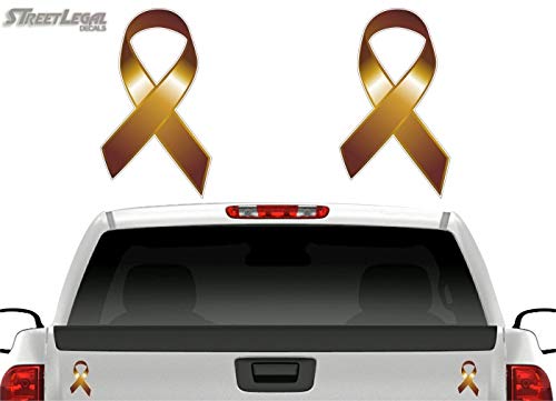 (2) Cancer Ribbon 6" Decals-Street Legal Decals