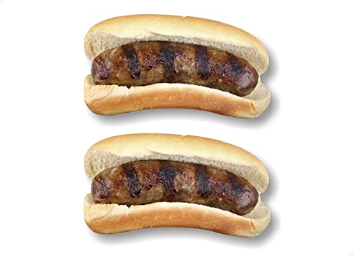 2 Bratwurst Sausage on a Bun 6'' Decals Hot Dog Brat Cart Concession Trailer Menu Board Vinyl Stickers -Street Legal Decals