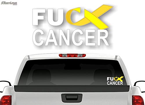 FU Cancer Ribbon 8" Decal-Street Legal Decals
