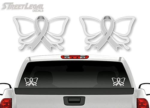 2 Cancer Butterfly Ribbon Decals FCK Kidney Lymphoma Cancer Survivor Gifts Women Men Vinyl Vehicle Sticker -Street Legal Decals