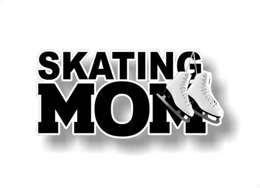 Skating MOM Decal Ice Skate Figure Skate Dancing Speed Skater Skates Sport Mother Vinyl Sticker -Street Legal Decals