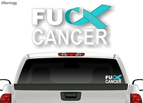 FU Cancer Ribbon 8" Decal-Street Legal Decals