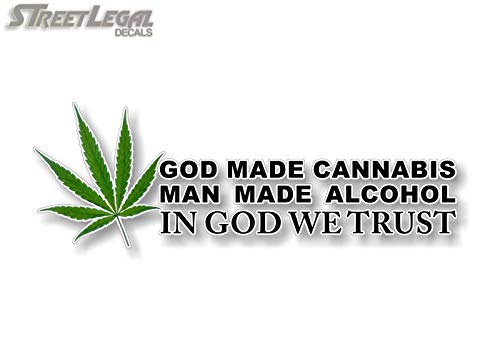 God Made Cannabis 9" Decal-Street Legal Decals