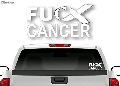FU Cancer Ribbon 8" Decal-Street Legal Decals