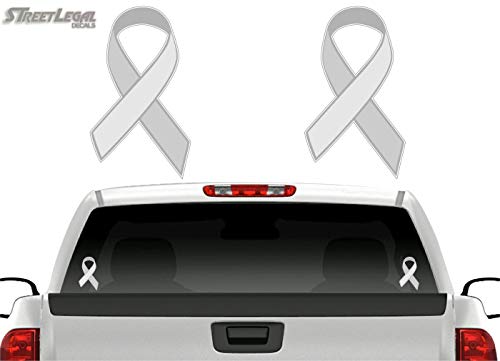 (2) Cancer Ribbon 6" Decals-Street Legal Decals