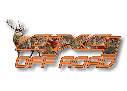 (2) 4x4 Offroad with Buck 13'' Decals-Street Legal Decals