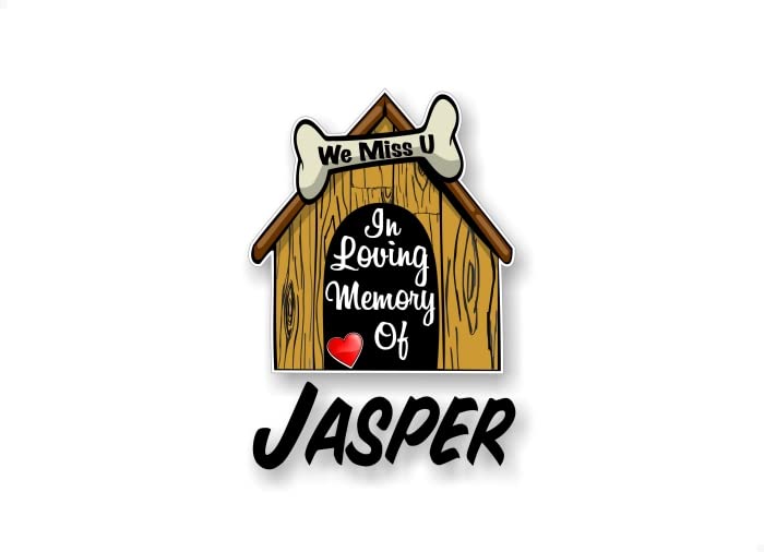 Personalized in Loving Memory of Pet Dog Decal Best Friend Memorial Puppy Doggy Doggie Vinyl Sticker for Car SUV or Truck -Street Legal Decals