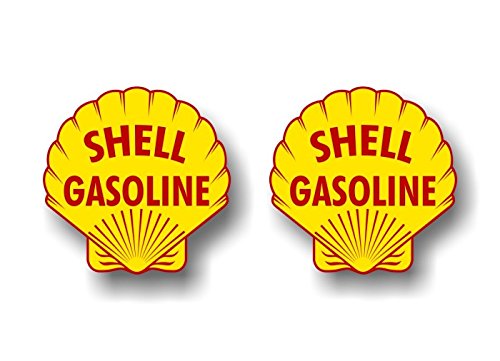 (2) Vintage Shell Gasoline Decals-Street Legal Decals