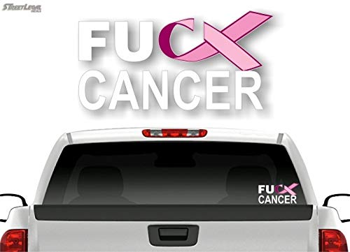 FU Cancer Ribbon 8" Decal-Street Legal Decals