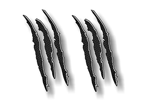 (2) Ripped Claw Marks 9" Decals-Street Legal Decals