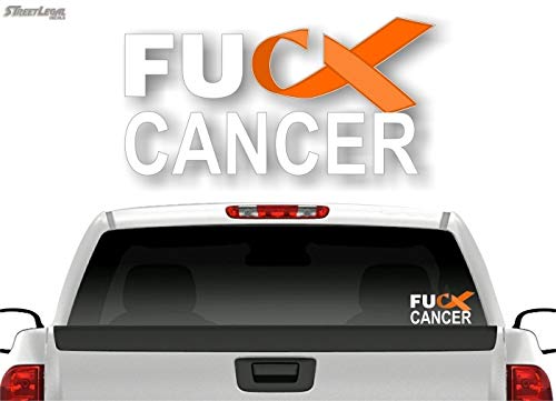 FU Cancer Ribbon 8" Decal-Street Legal Decals
