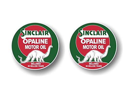 (2) Vintage Sinclair Opaline Gasoline Decals-Street Legal Decals