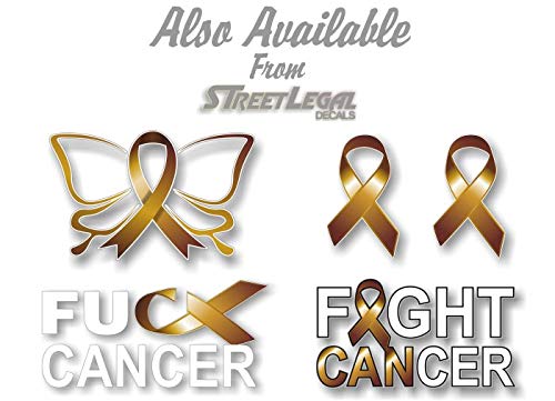 2 Cancer Butterfly Ribbon Decals FCK Kidney Lymphoma Cancer Survivor Gifts Women Men Vinyl Vehicle Sticker -Street Legal Decals