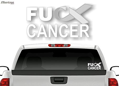 FU Cancer Ribbon 8" Decal-Street Legal Decals