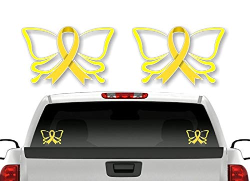 2 Cancer Butterfly Ribbon Decals FCK Kidney Lymphoma Cancer Survivor Gifts Women Men Vinyl Vehicle Sticker -Street Legal Decals