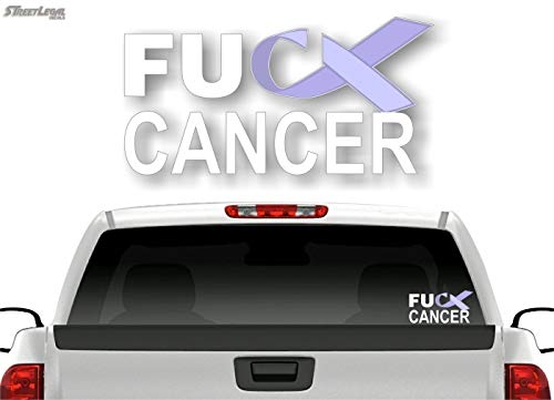 FU Cancer Ribbon 8" Decal-Street Legal Decals