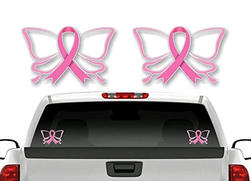 2 Cancer Butterfly Ribbon Decals FCK Kidney Lymphoma Cancer Survivor Gifts Women Men Vinyl Vehicle Sticker -Street Legal Decals