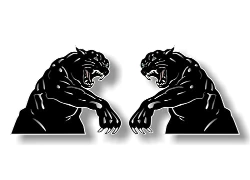 2 'Bad Kitty' 5" Vinyl Decals Snowmobile Sled Trailer Swiping Cat Stickers -Street Legal Decals