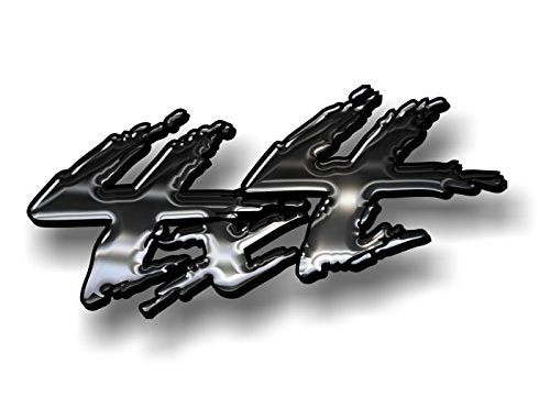 (2) 4x4 Liquid Metal Print 13" Decals-Street Legal Decals