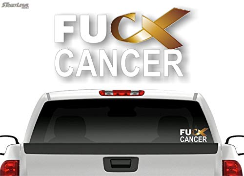 FU Cancer Ribbon 8" Decal-Street Legal Decals