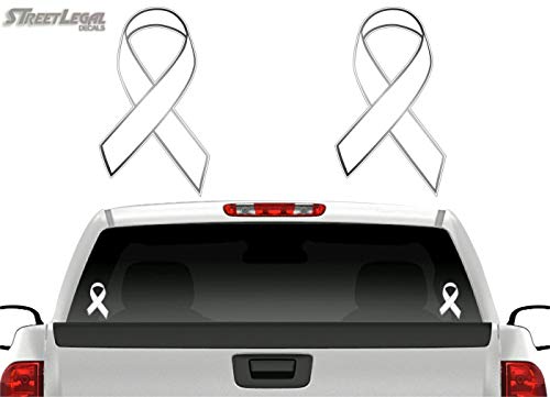(2) Cancer Ribbon 6" Decals-Street Legal Decals